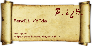 Pendli Éda névjegykártya